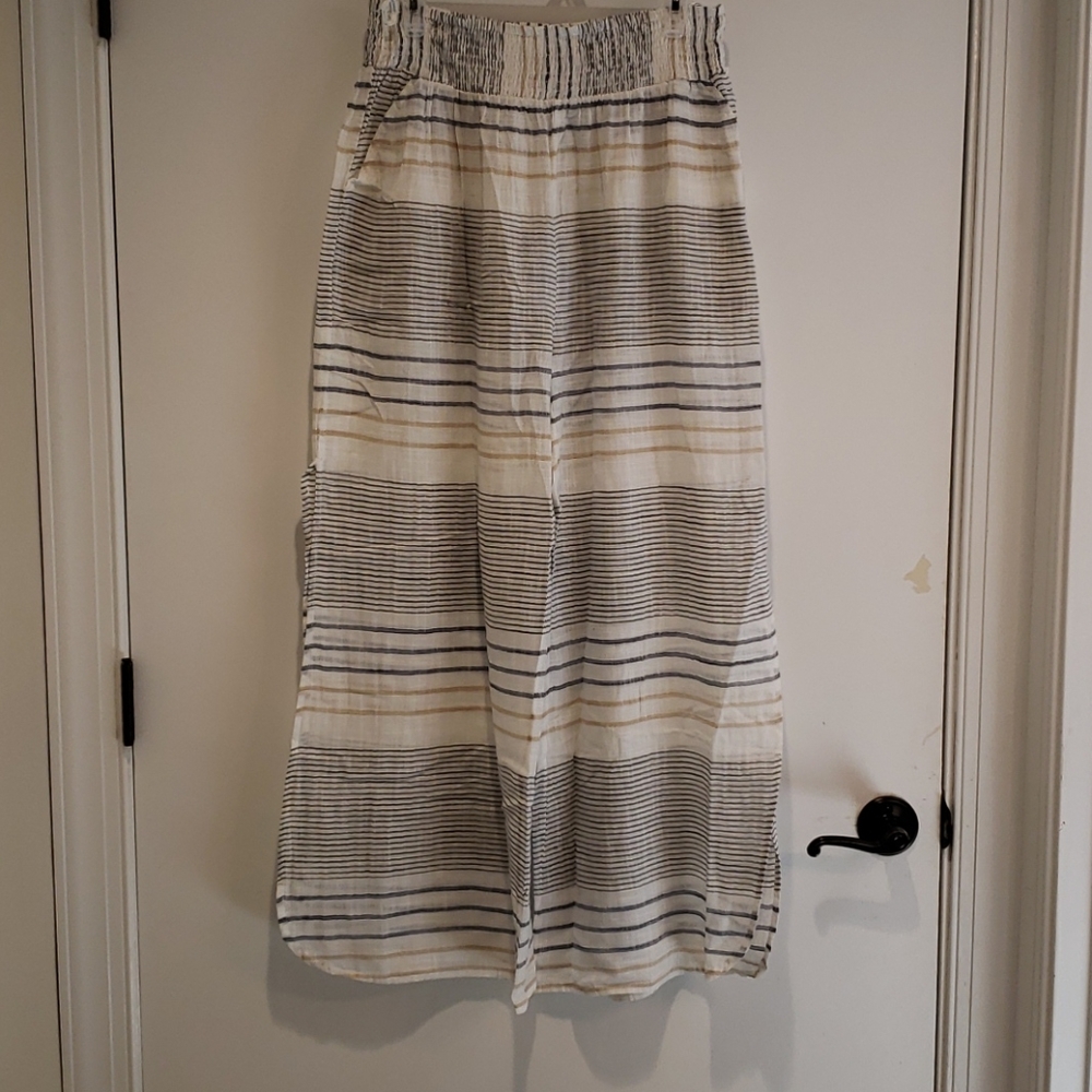 Split Side Leg Blue Island Beach Pants